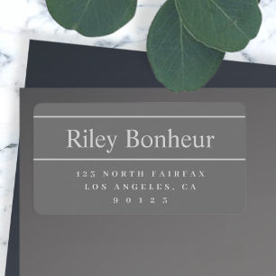 Grey Return Address Labels