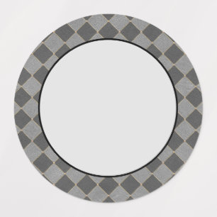 Grey Rhombuses Leather Effect Harlequin Geometric