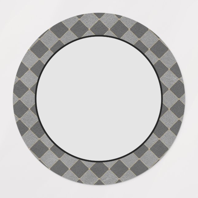 Grey Rhombuses Leather Effect Harlequin Geometric (Design 1)