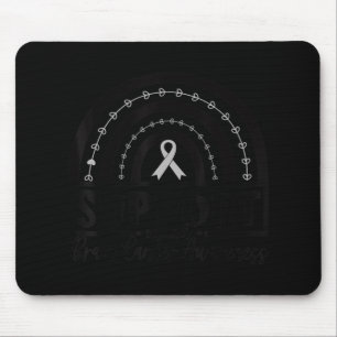 Grey Ribbon Brain Cancer Awareness Month Rainbow S Mouse Mat
