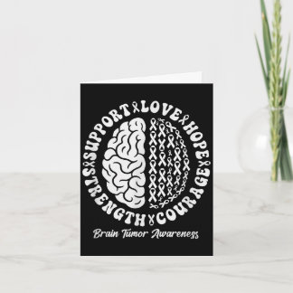 Grey ribbon btam brain tumour awareness month  card