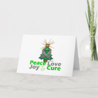 Grey Ribbon Christmas Peace Love, Joy & Cure