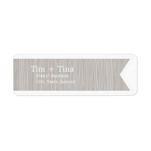 Grey Ribbon Return Address Label