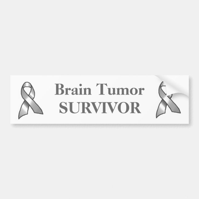 Grey Ribbon Survivor Bumper Sticker (Front)