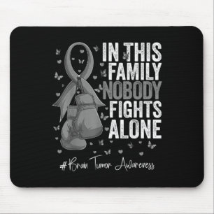 Grey Ribbon Survivor Fighter Brain Tumour Awarenes Mouse Mat