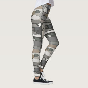 Grey Rock Stone Pattern Leggings