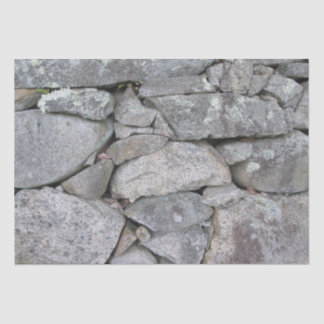 Grey Rocks Old Stone Wall Tissue Paper