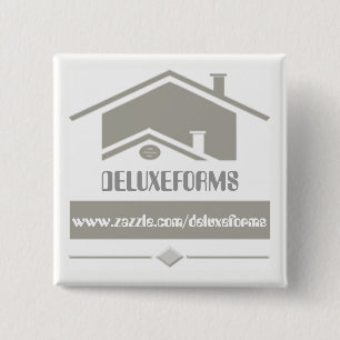 Grey Roof 15 Cm Square Badge