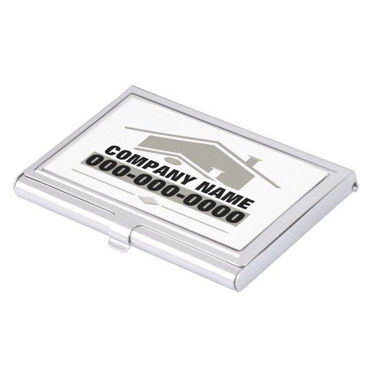 Grey Roof Business Card Holder