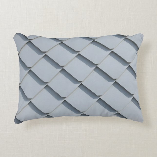 Grey roof shingles decorative cushion (Front)