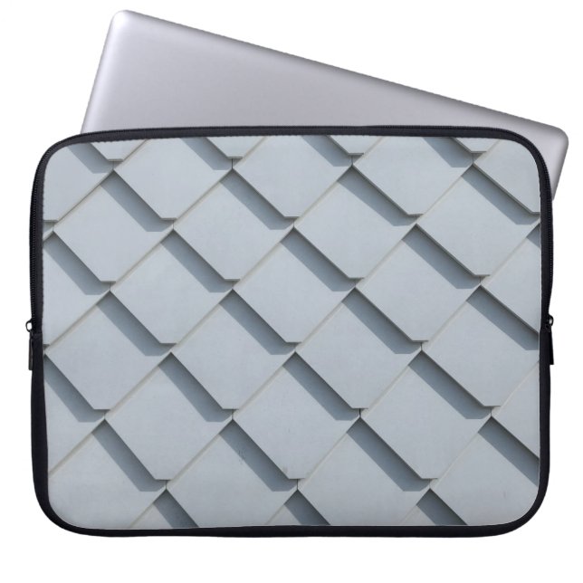 Grey roof shingles laptop sleeve (Front)