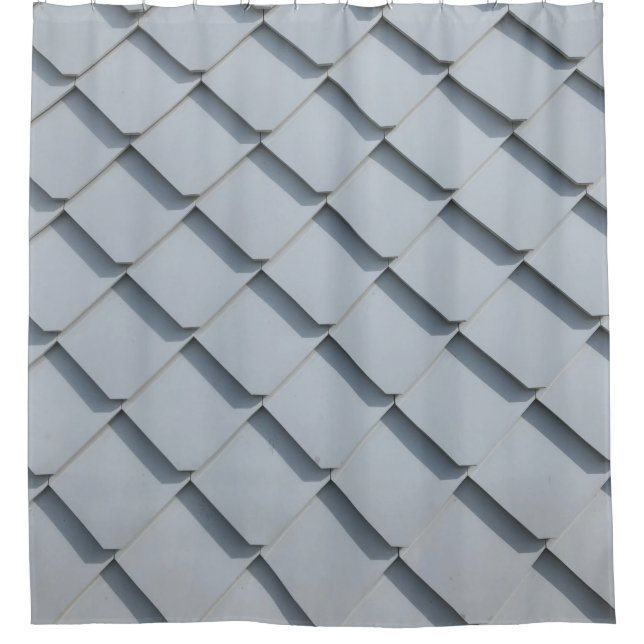 Grey roof shingles shower curtain (Front)