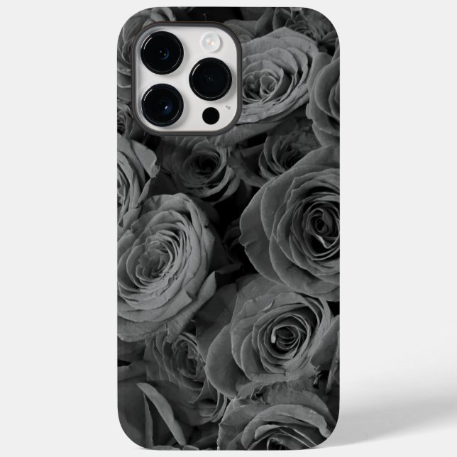 Grey roses, grey floral photo   Case-Mate iPhone case (Back)