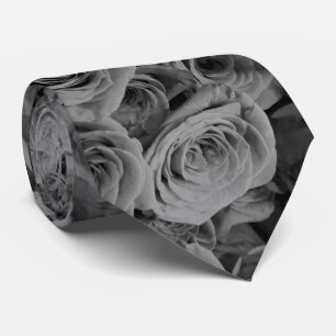 Grey Roses Tie