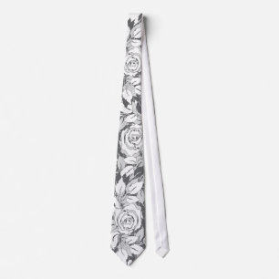 grey roses tie