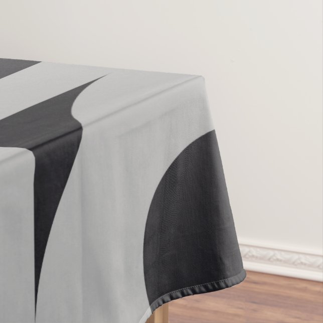 Grey Rounds Tablecloth (In Situ)