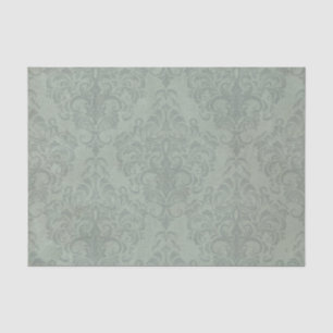 Grey Rustic Damask Vintage Wallpaper Tissue Paper