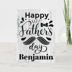 Grey Rustic Happy Father's Day Son  Card