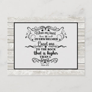 Grey Rustic Wood Christian Bible Verse Postcard