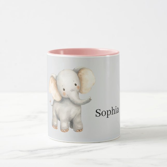 Grey Safari Elephant Mug (Center)