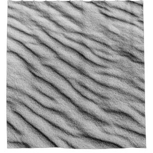 Grey sand shower curtain