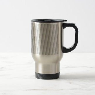 Grey scale diagonal travel mug
