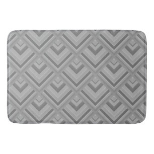 Grey scale pattern bath mat
