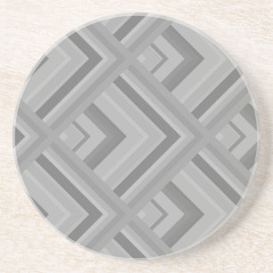 Grey scale pattern coaster