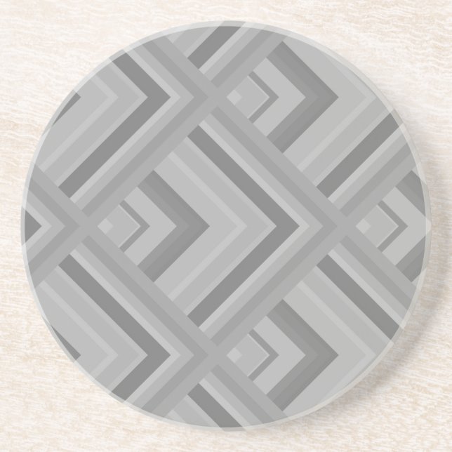 Grey scale pattern coaster (Front)