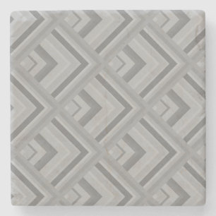 Grey scale pattern stone coaster