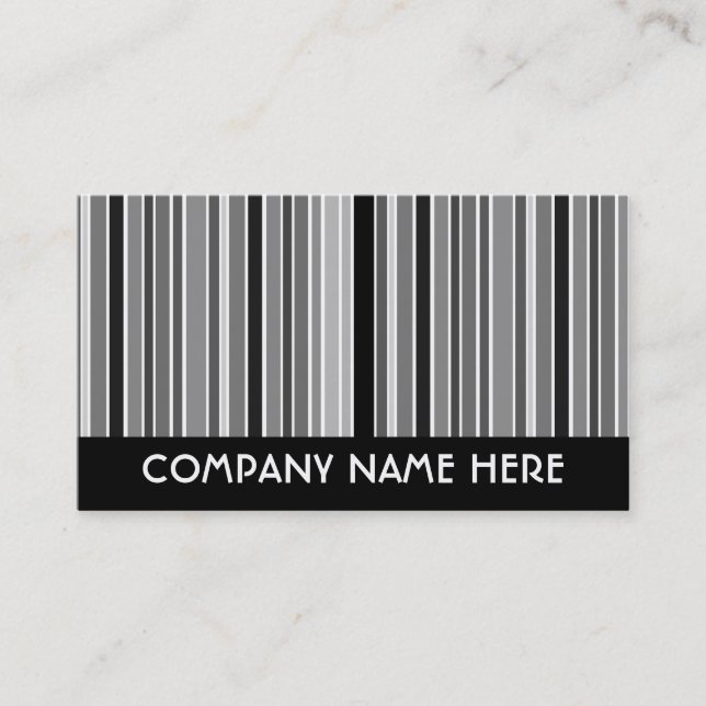 grey scale stripes business card (Front)