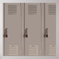 Grey School Lockers, High School Student