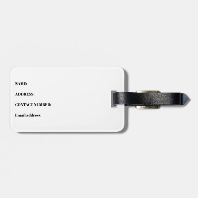Grey Sciurini, Luggage Tag (Back Horizontal)