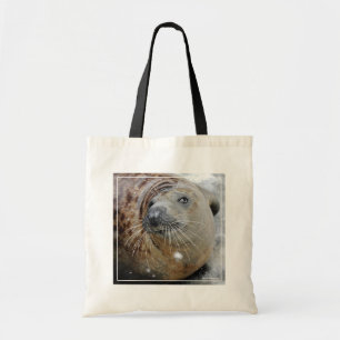 Grey Seal on Ice Tote Bag
