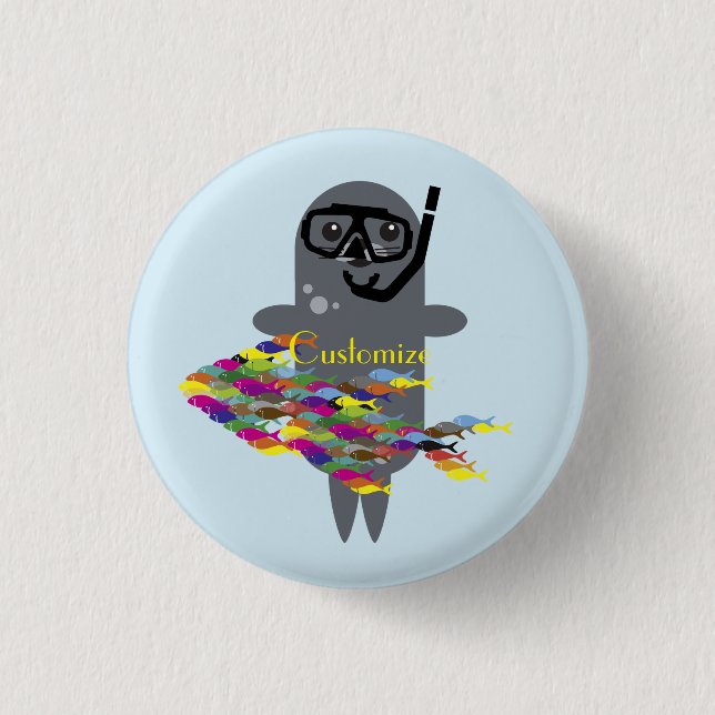 Grey Seal Thunder_Cove  3 Cm Round Badge (Front)