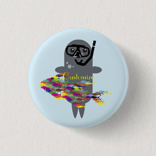 Grey Seal Thunder_Cove 3 Cm Round Badge