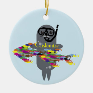 Grey Seal Thunder_Cove Ceramic Tree Decoration