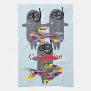 Grey Seal Thunder_Cove  Tea Towel