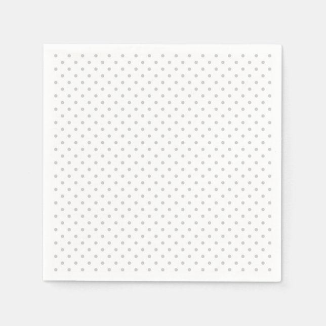 Grey Shabby Chic Polkadot Shower Napkin (Front)