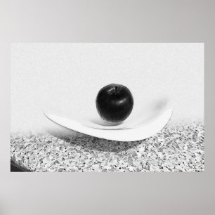 Grey shades apple poster