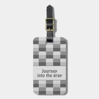 Grey Shades Colour Blocks Luggage Tag