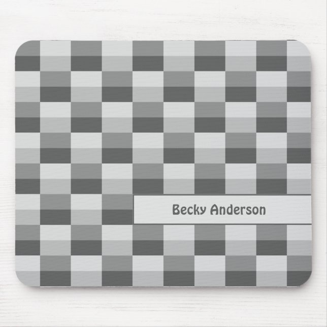 Grey Shades Colour Blocks Mouse Mat (Front)