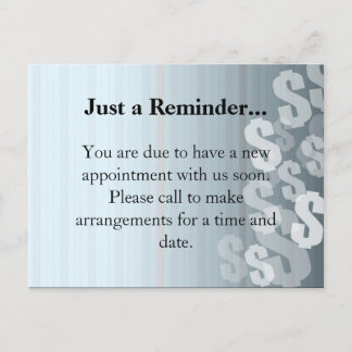 Grey Shades Dollar Signs Financial Design Announcement Postcard