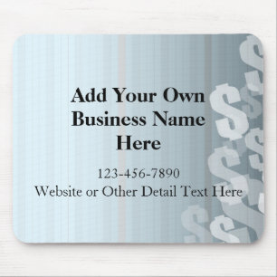Grey Shades Dollar Signs Financial Design Mouse Mat