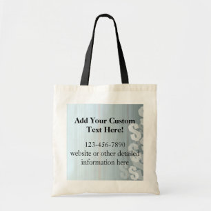 Grey Shades Dollar Signs Financial Design Tote Bag