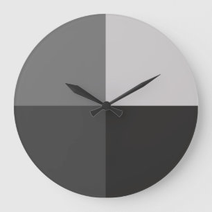 Grey shades modern art geometric wall clock