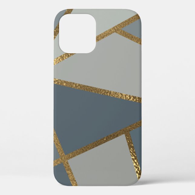 Grey Shades Neutral Gold Bronze Geometric Case-Mate iPhone Case (Back)
