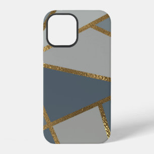 Grey Shades Neutral Gold Bronze Geometric iPhone 12 Case