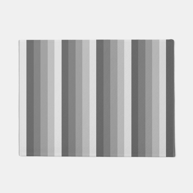 Grey shadow stripes doormat (Front)