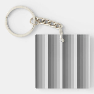 Grey shadow stripes key ring